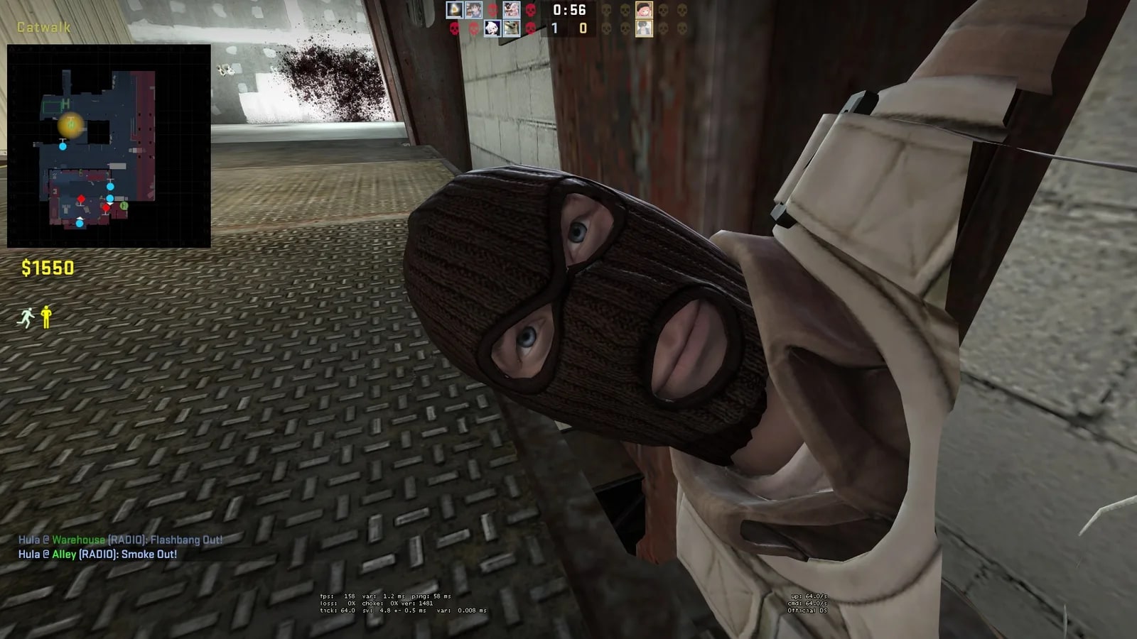 A CS:GO terrorist model in a funny pose